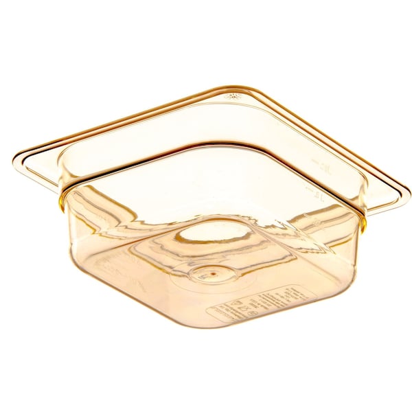 Carlisle Foodservice Food Pan HH, 2.5", DP, 1/6, Amber, PK6 - 3088313