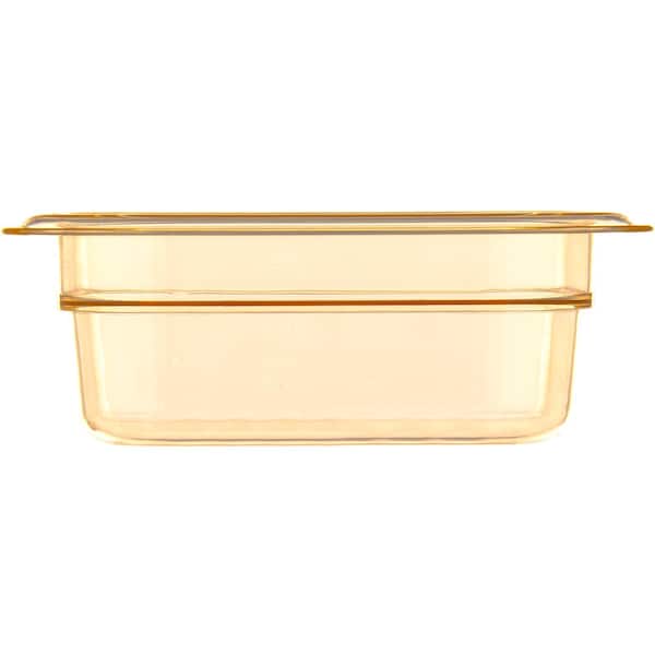 Carlisle Foodservice Food Pan HH, 2.5", DP, 1/6, Amber, PK6 - 3088313