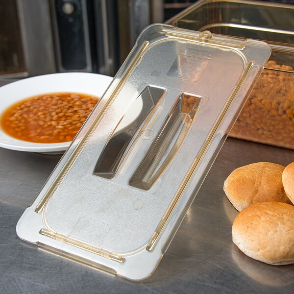 Carlisle Foodservice Univ Flat Lid, 1/3 Sz Food Pan HH, PK6 - 10470U13