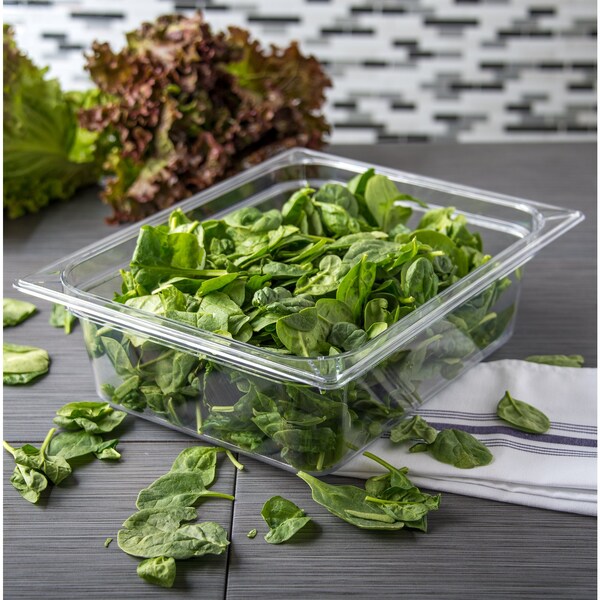 Carlisle Foodservice Half Food Pan PC, 4" D, Clr, PK6 - 10221B07
