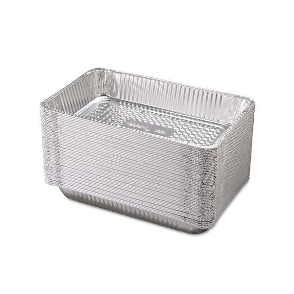 Hfa Aluminum Steam Table Pans, Full-Size Deep, 3.19in. Deep, 12.19 x 20.75, 50PK - 201900
