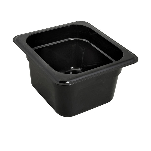 Carlisle Foodservice Pan, Food, 1/6 Sz, 4D, Blk Poly For - Part No 3068403 - 3068403