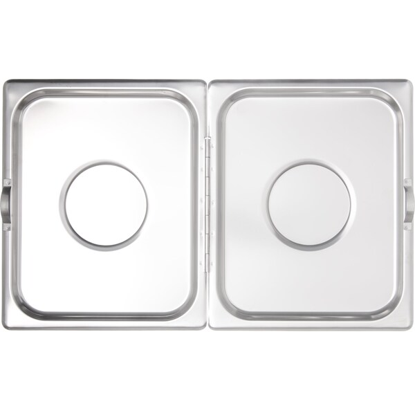 Carlisle Foodservice DuraPan, Full, SS, Steam Cntr Hngd Covr, PK6 - 607000H