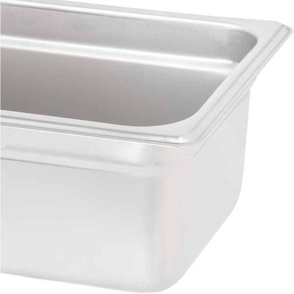Carlisle Foodservice Qtr-Sz Lt Ga. SS Steam Table Pan, 4", PK6 - 607144