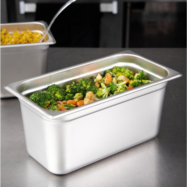 Carlisle Foodservice Lt Ga. SS Steam Table Pan, 1/3, 6", PK6 - 607136