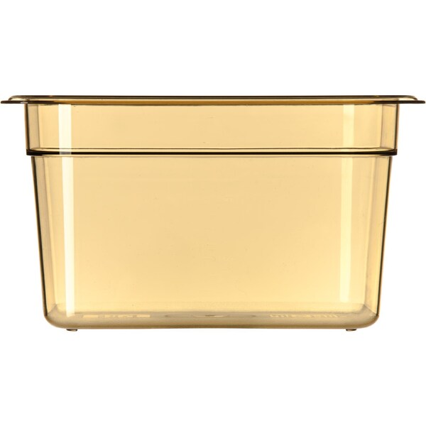 Carlisle Foodservice Food Pan HH, 6", DP, 1/4, Amber, PK6 - 3088213