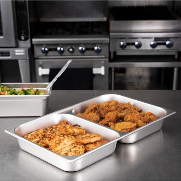 Carlisle Foodservice DuraPan, Full, SS, Dvd Stm Tbl Pan, 2.5", PK6 - 607002D