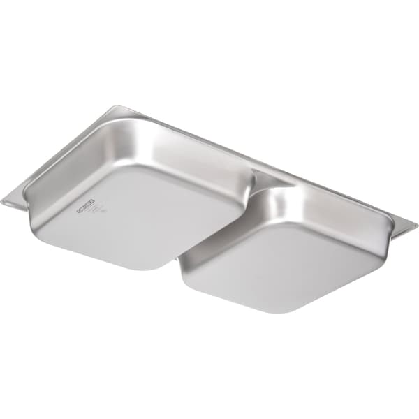 Carlisle Foodservice DuraPan, Full, SS, Dvd Stm Tbl Pan, 2.5", PK6 - 607002D