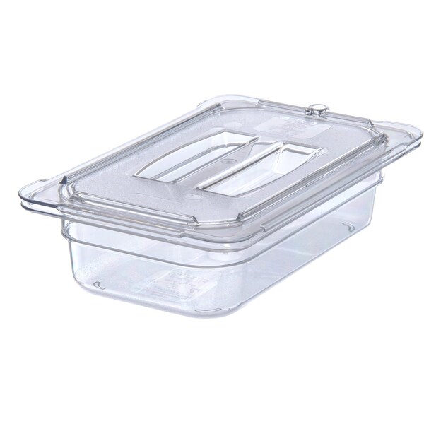 Carlisle Foodservice Univ Handld Lid, 1/4 Food Pan PC, Cl, PK6 - 10290U07