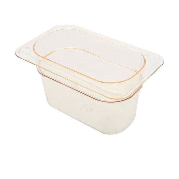 Cambro Pan, Food , H-Pan, 1/9, 4"D, Amber - 94HP-150