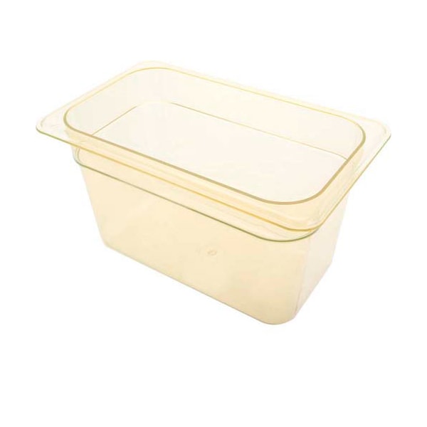 Cambro Pan, Food , H-Pan, 1/4, 6"D, Amber - 46HP-150