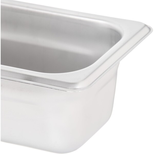Carlisle Foodservice Lt Ga. SS Steam Table Pan, 1/9, 2.5", PK6 - 607192