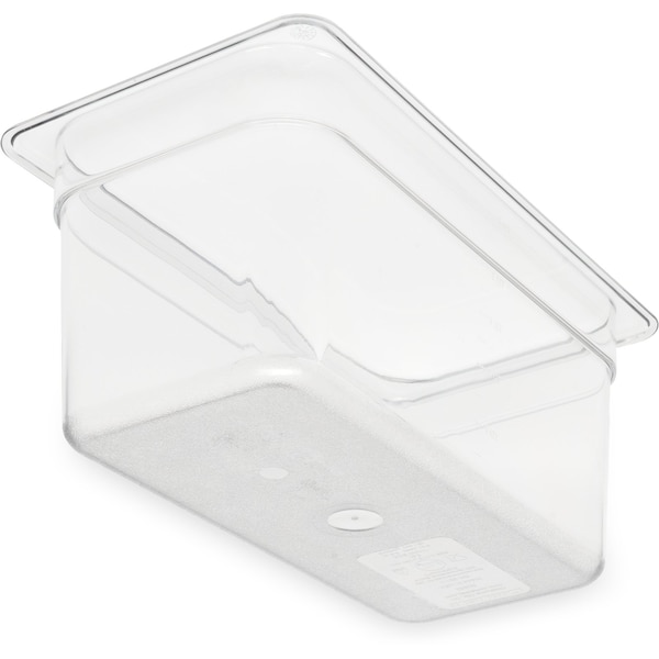 Carlisle Foodservice Food Pan PC, 6", DP, 1/3, Clr, PK6 - 3066207