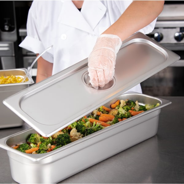 Carlisle Foodservice DuraPan, Hlf Lng, Lt Ga., SS Pan Cover, PK6 - 60700HLC