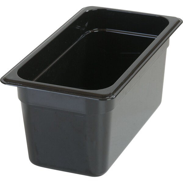 Carlisle Foodservice Food Pan HH, 6", DP, 1/3, Blk, PK6 - 3086203