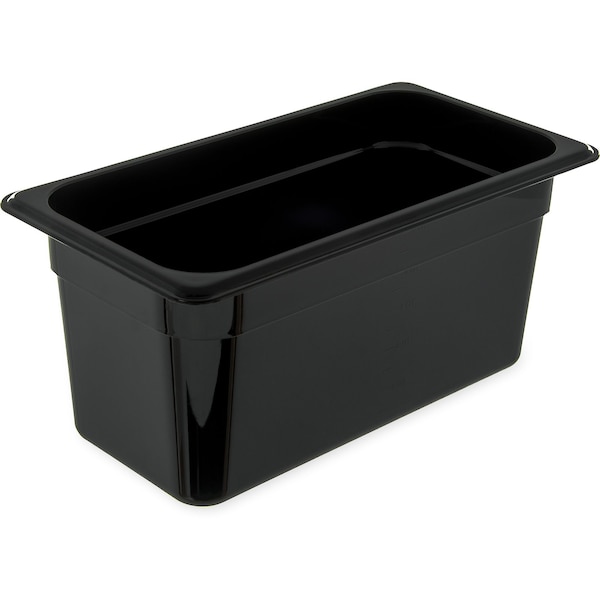 Carlisle Foodservice Food Pan HH, 6", DP, 1/3, Blk, PK6 - 3086203