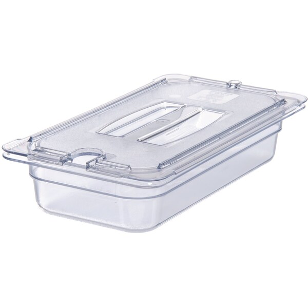 Carlisle Foodservice Univ Hndl Notchd Lid, 1/3 Food Pan, Cl, PK6 - 10271U07