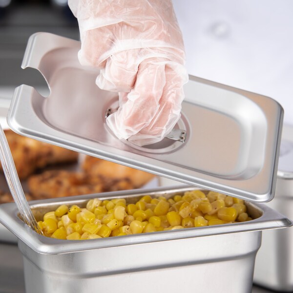 Carlisle Foodservice DuraPan, 1/9, SS, Pan Slotted Cover, PK6 - 607190CS