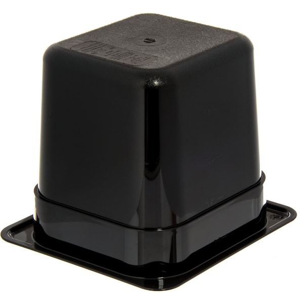 Carlisle Foodservice Food Pan PC, 6", DP, 1/6, Blk, PK6 - 3068503