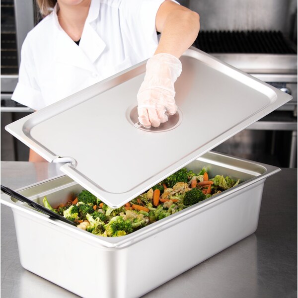 Carlisle Foodservice DuraPan, Full, SS, Slotted Hndld Cover, PK6 - 607000CS