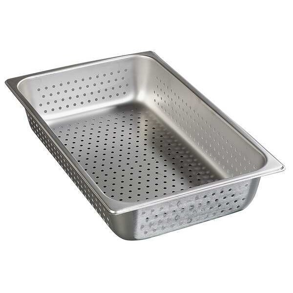 Carlisle Foodservice Perforated Food Pan, Full Size, SS, PK6 - 607004P
