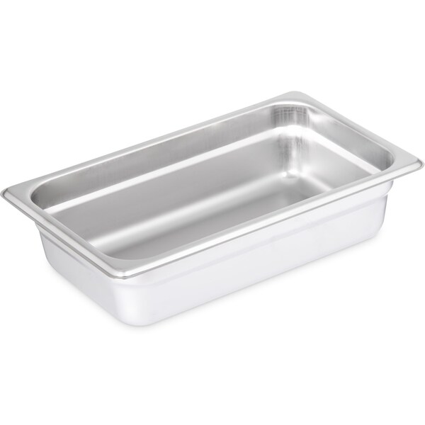 Carlisle Foodservice Qtr-Sz Lt Ga. SS Steam Tbl Pan, 2.5", PK6 - 607142