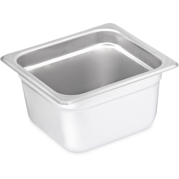 Carlisle Foodservice Lt Ga. SS Steam Table Pan, 1/6, 4", PK6 - 607164