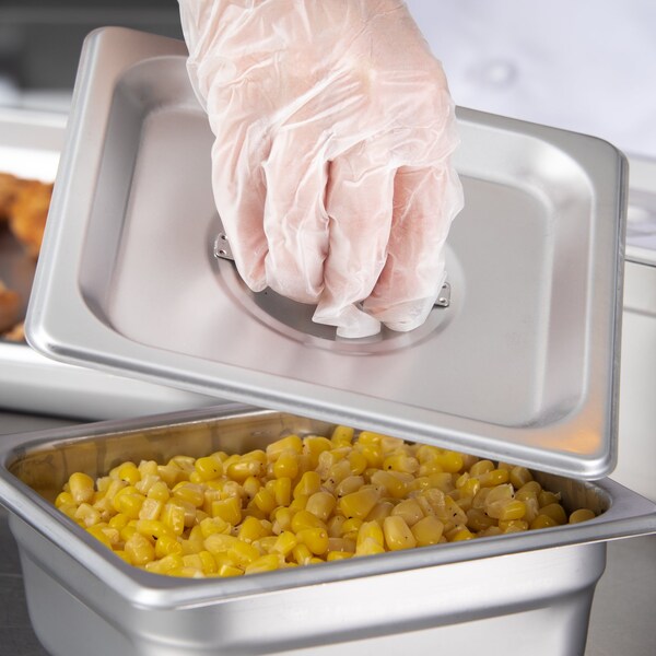 Carlisle Foodservice DuraPan, 1/6, SS, Steam Tbl Pan Cover, PK6 - 607160C