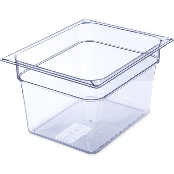 Carlisle Foodservice Half Food Pan PC, 8" D, Clr, PK6 - 10223B07