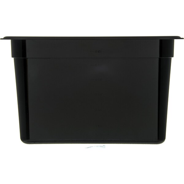 Carlisle Foodservice Food Pan PC, 8", DP, 1/3, Blk, PK6 - 3066903