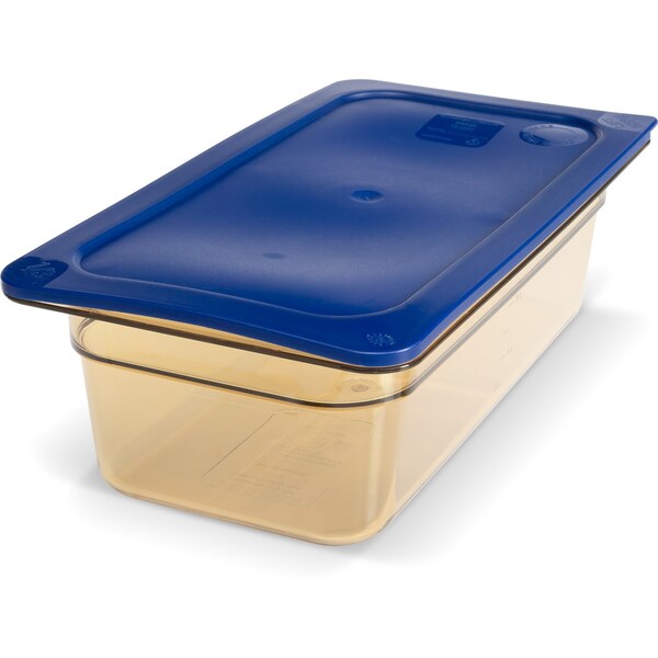 Carlisle Foodservice Food Pan HH, 4", DP, 1/3, Amber, PK6 - 3086113