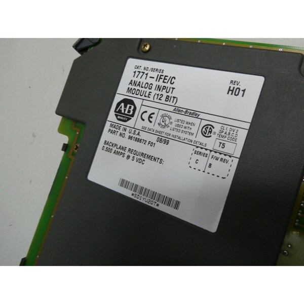 Allen Bradley SCIENTIFIC COLUMBUS CT510PAN7 - 1771-IFE