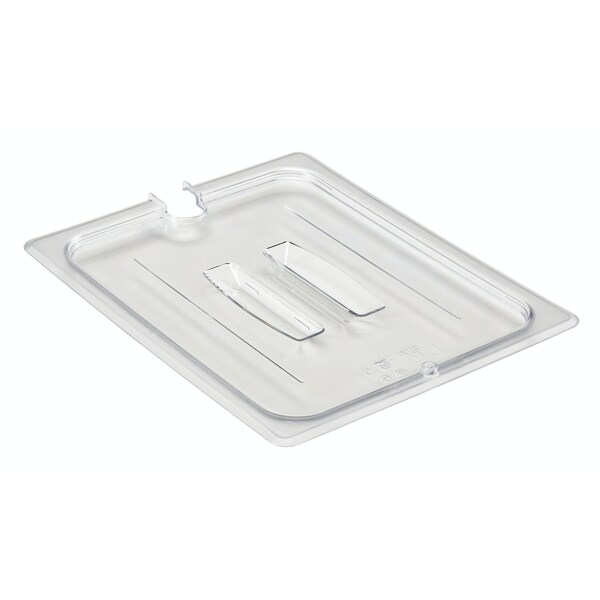 Cambro Cambro - Camwear Food Pan Cover, 1/2 Size, Notched, With Handle, Polycarbonate, Clear - 20CWCHN135