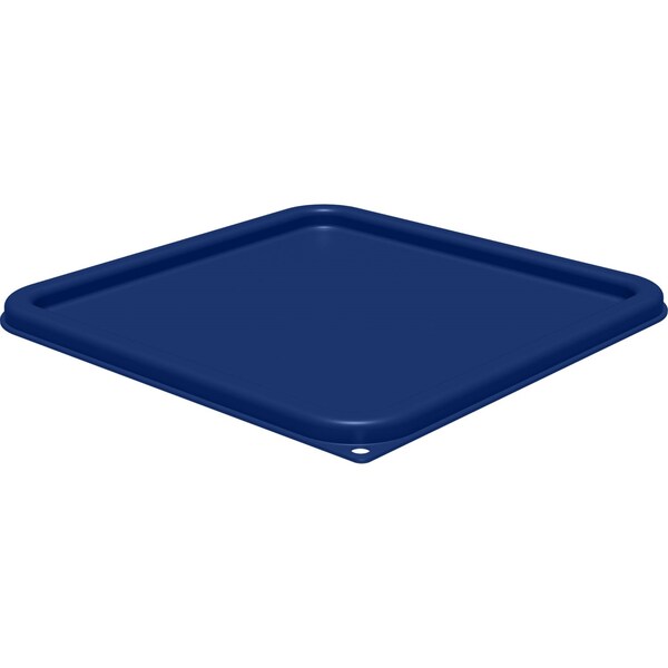 Carlisle Foodservice Squares Food Storage Container Lid, 11.38 x 11.38 x 0.63, Blue, Plastic - 1197260