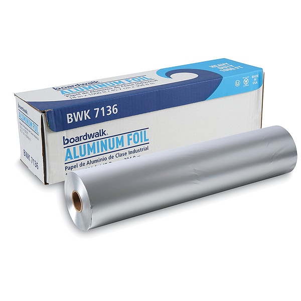 Zoro Select Heavy-Duty Aluminum Foil Roll, 87 Gauge, 18" x 1,000 ft - V01982