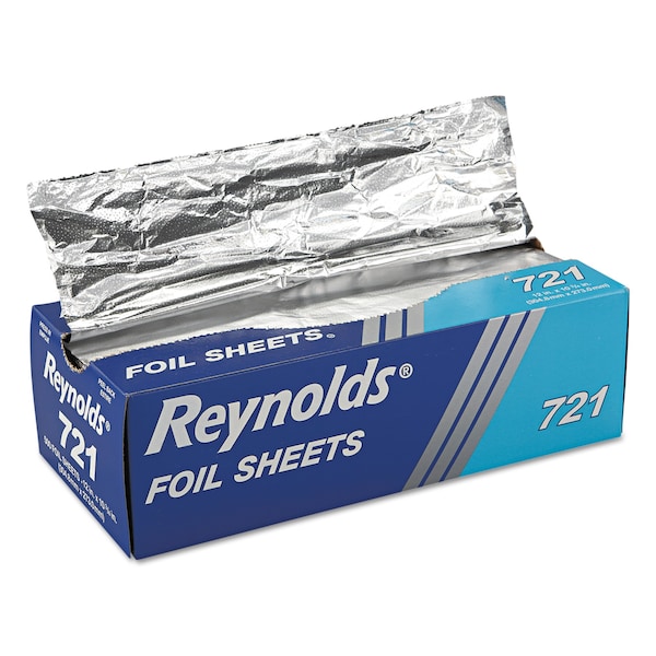 Reynolds Pop-Up Interfolded Aluminum Foil Sheets, 12 x 10 3/4, Silver, PK500 - 000000000000000721