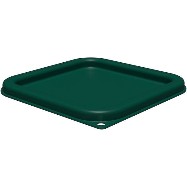 Carlisle Foodservice Squares Food Storage Container Lid, 7.31 x 7.31 x 0.63, Forest Green, Plastic - 1197008