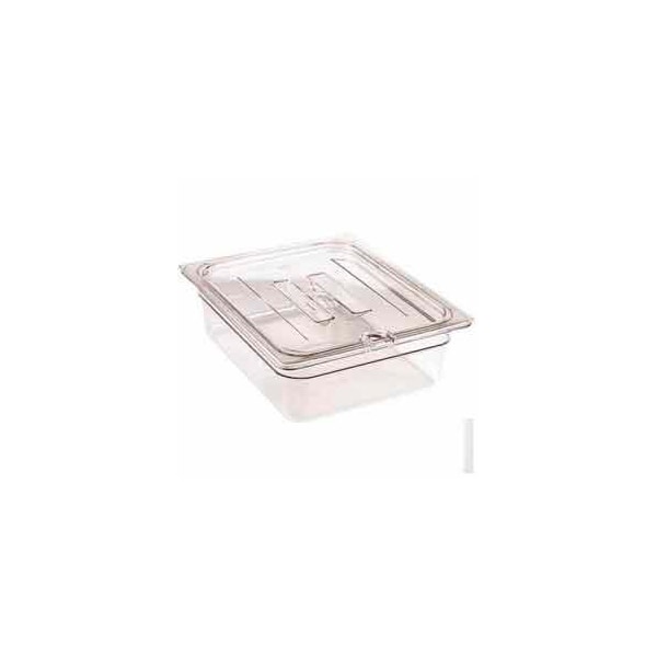 Cambro Cambro - Camwear Food Pan Cover, 1/3 Size, Notched, With Handle, Polycarbonate, Clear - 30CWCHN135