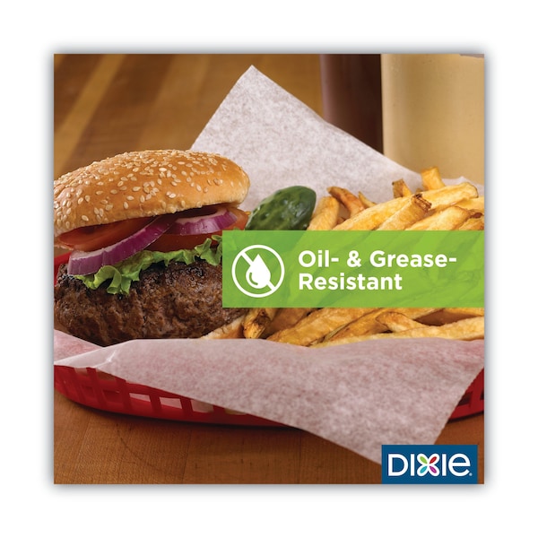 Dixie All-Purpose Food Wrap, Dry Wax Paper, 12 x 12, White, 1000PK - GRC1212