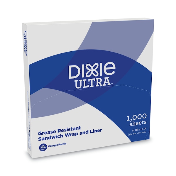 Dixie All-Purpose Food Wrap, Dry Wax Paper, 12 x 12, White, 1000PK - GRC1212