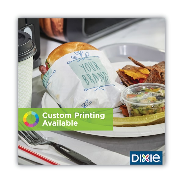 Dixie All-Purpose Food Wrap, Dry Wax Paper, 12 x 12, White, 1000PK - GRC1212