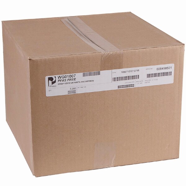 Paterson Grease-Resistant Food Wrap, 12 in. x, 12 in., White, 5000PK - WG01007