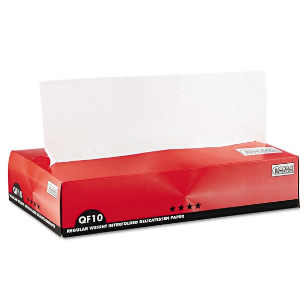 Bagcraft QF10 Interfolded Dry Wax Paper, 10 x 10 1/4, White, PK6000 - P011010