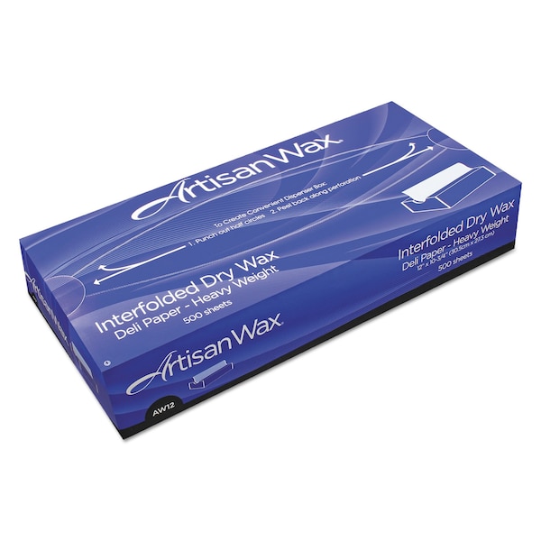 Bagcraft Interfolded Dry Wax Deli Paper, 10" x 10 3/4", White, PK6000 - P012010