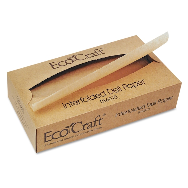 Bagcraft EcoCraft Interfolded Soy Wax Deli Sheets, 10 x 10 3/4, PK6000 - 1601016010