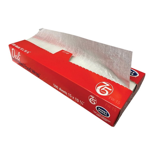 Handy Wacks Interfolded Food Wrap Deli Sheets, 10.75 x 15, 6000PK - FW15