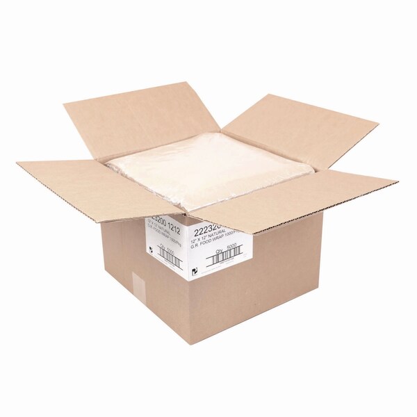Paterson Grease-Resistant Food Wrap, 12 in. x 12 in., Natural, 5000PK - WG01009