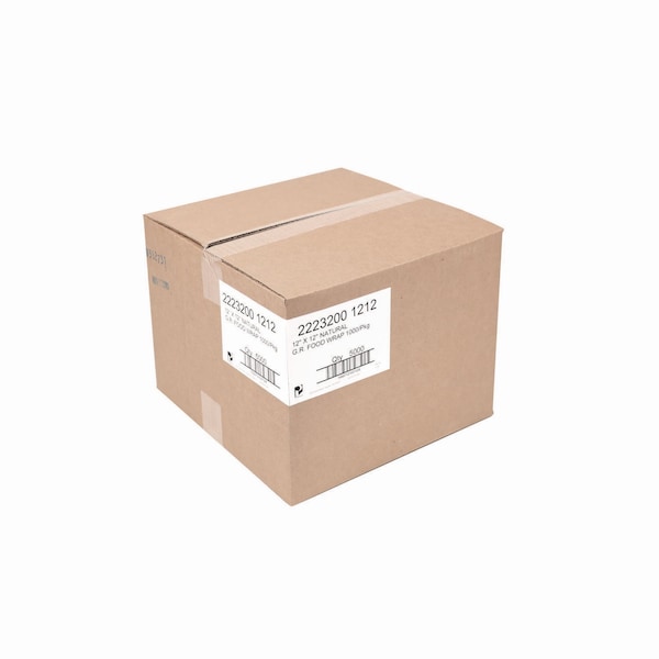 Paterson Grease-Resistant Food Wrap, 12 in. x 12 in., Natural, 5000PK - WG01009