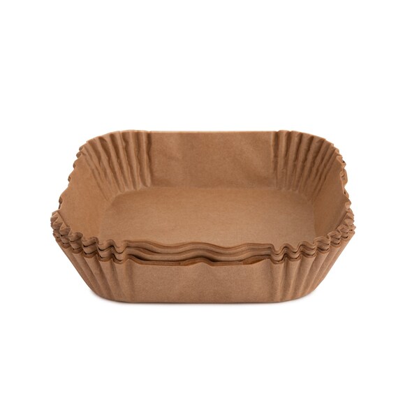 Bklyn Steel Co. 100pc Square 6.3in Air Fryer Liners - Natural - 43388