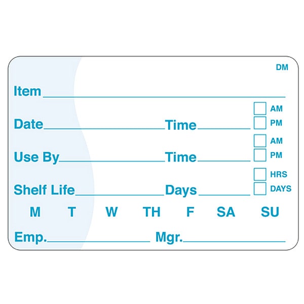 Daymark Shelf Life Label, 2 In. H, 3 In. W, PK250 - 113390